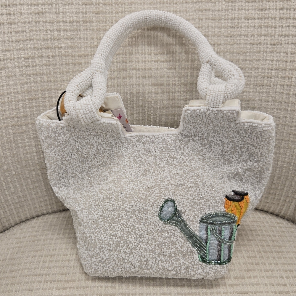 Viral Beaded Garden Embroidery Handbag - Picture 2 of 6